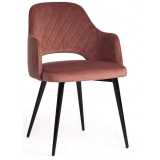 Кресло VALKYRIA(mod. 711)ткань/металл,55х55х80 см, высота сид 48 см, коралловый barkhat 15/черный